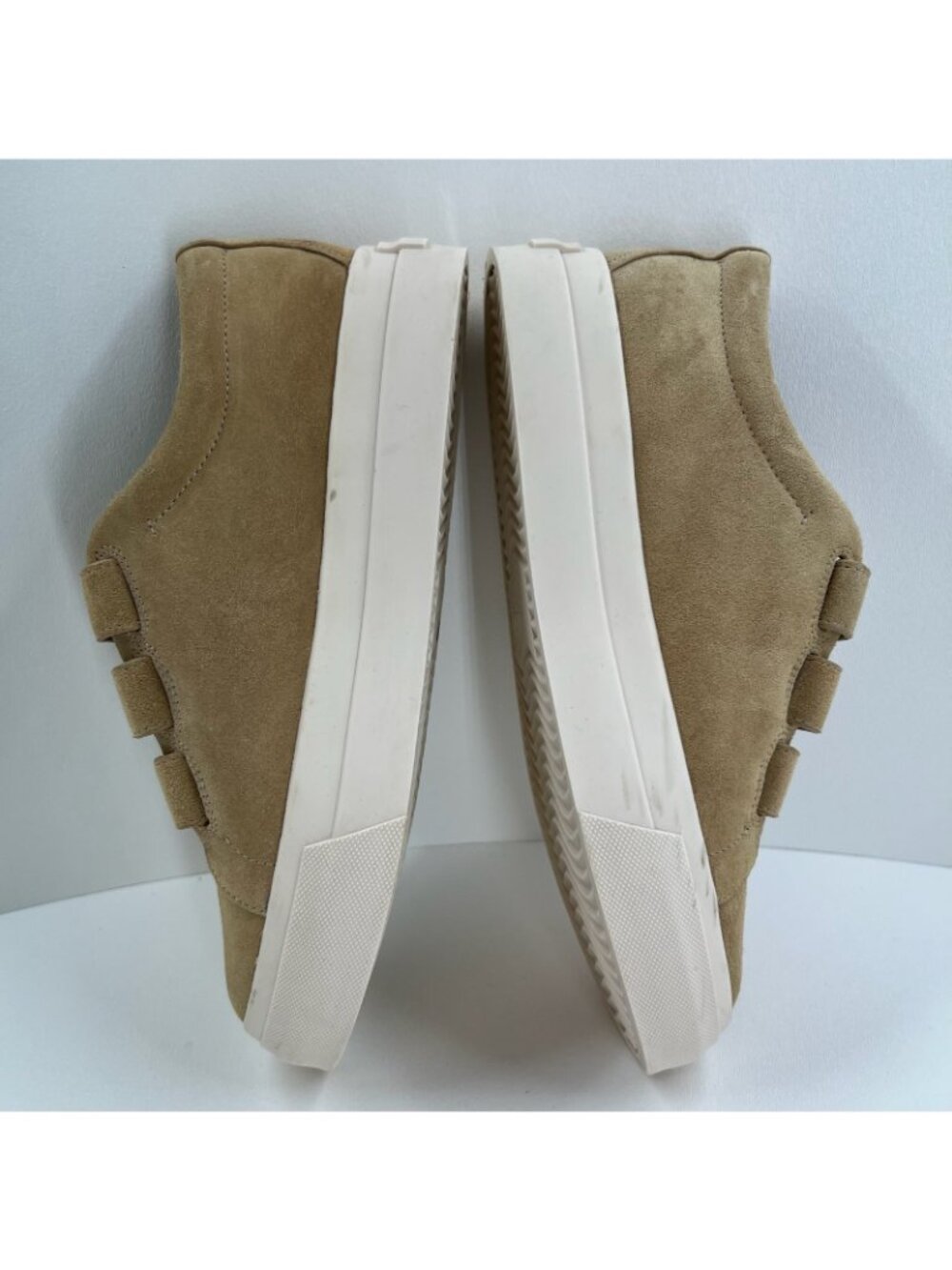 Vince Sunnyside Suede Platform Sneakers Women Size US 7 Multi Strap Sand Beige - Picture 6 of 12